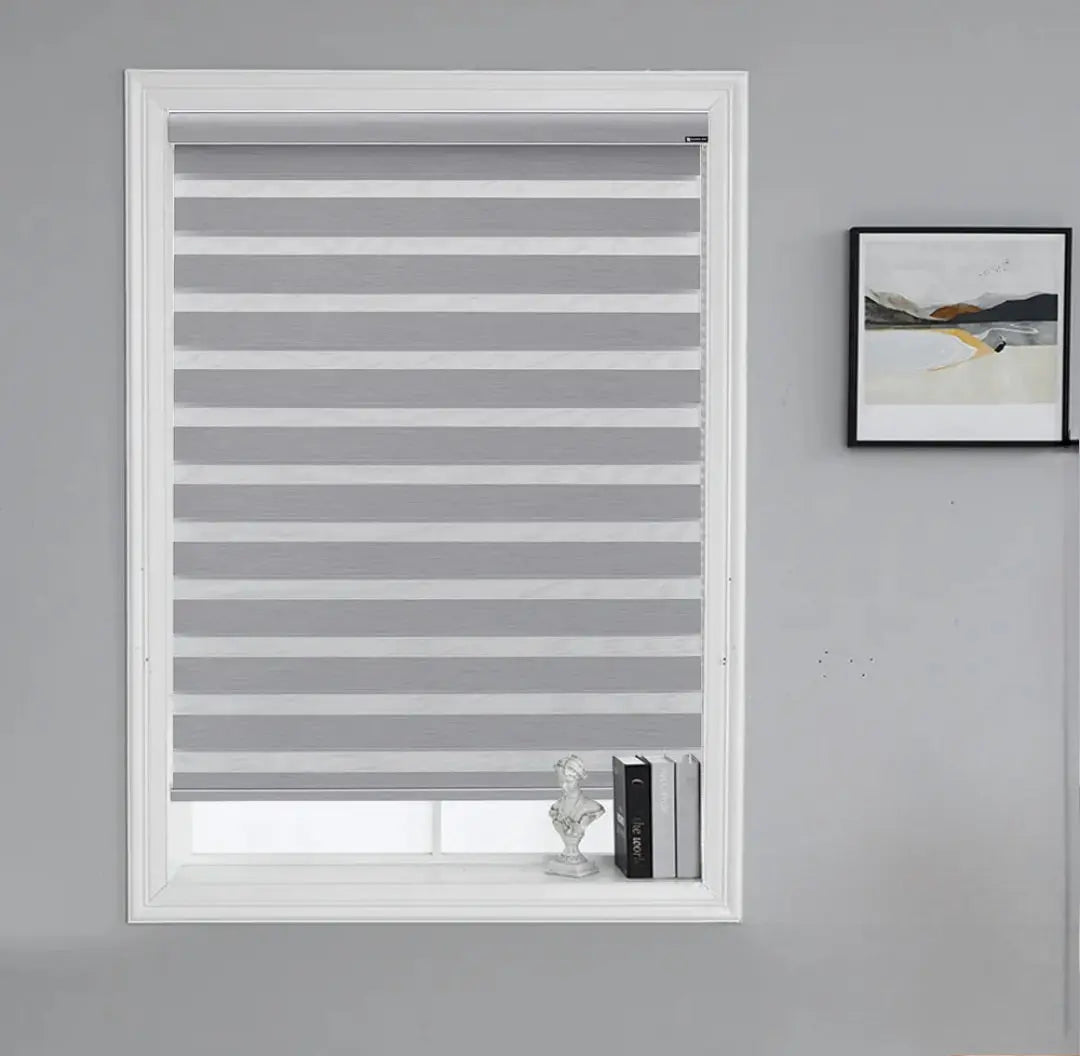 Grey Blackout Zebra Blinds by Zebra Blinds Inc.